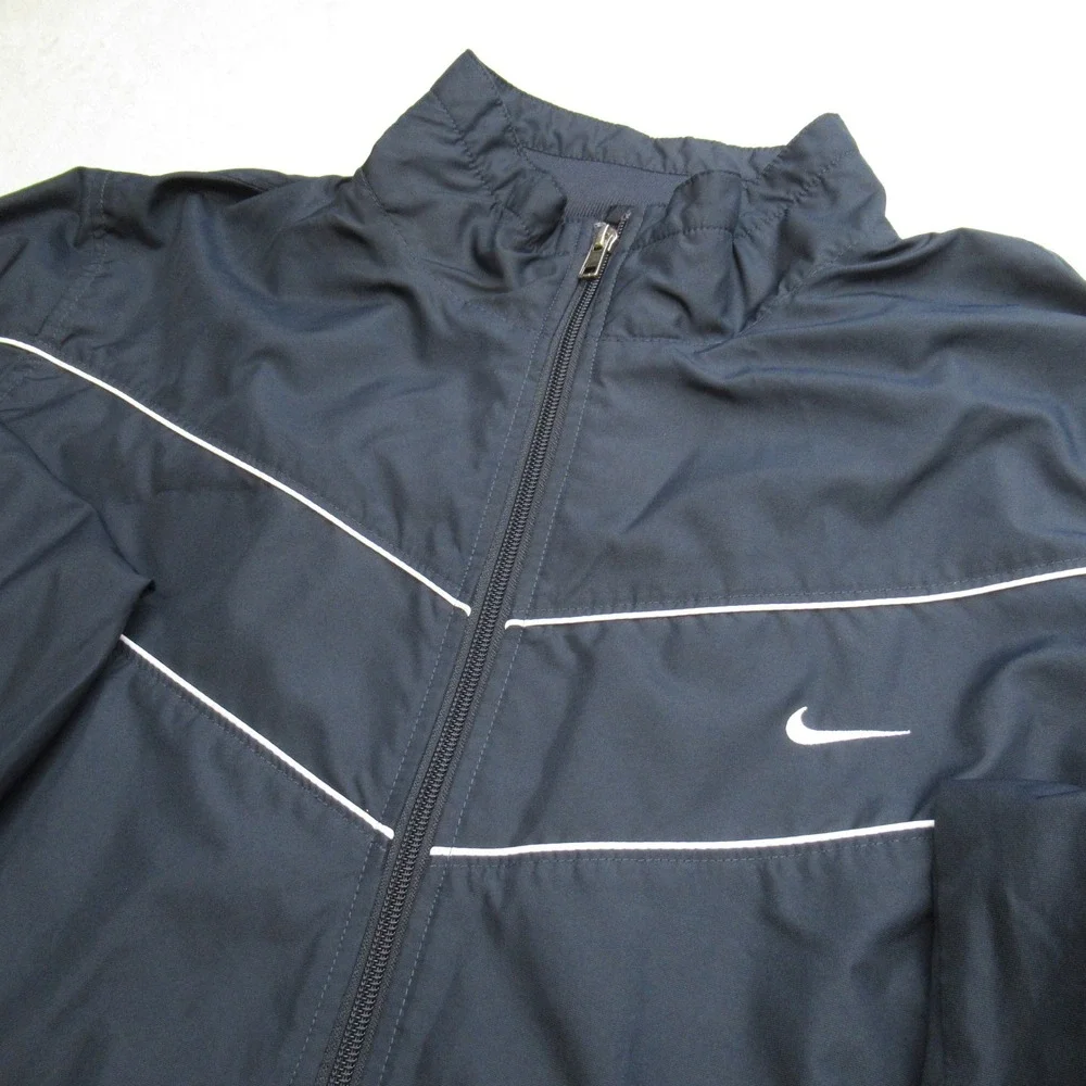 Nike The Athletic Dept Jacket Mens XL Navy Full Zip Warm Up Windbreaker VTG 90's